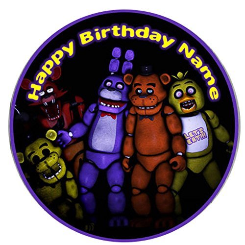 FNAF Five Nights at Freddy's 8" Round edible image for cake decoraton -Pesonalized!