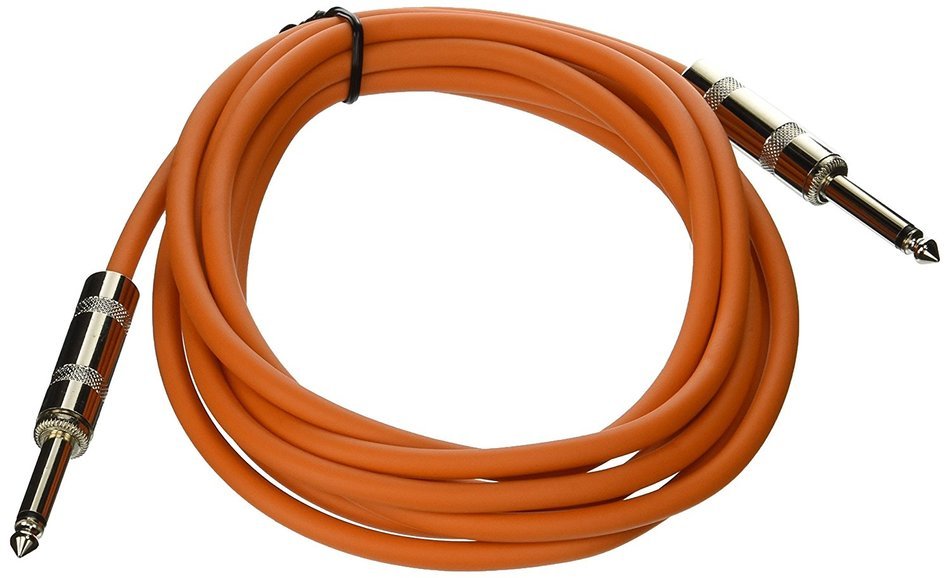 Seismic Audio - SASTSX-10 - 10 Foot TS 1/4" Guitar, Instrument, or Patch Cable Orange