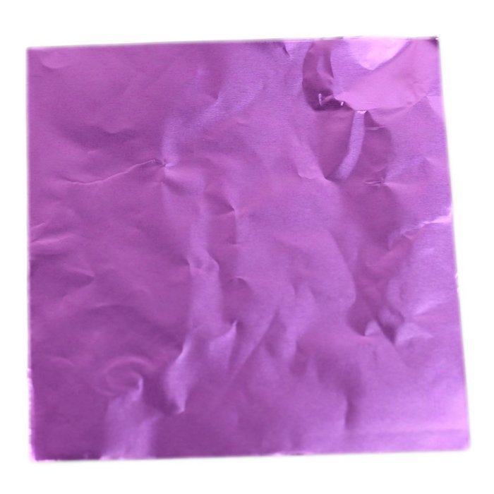 TOOGOO(R) Cute 100pcs Sweets Candy Package Foil Paper Chocolate Lolly Foil Wrappers Square (Purple)
