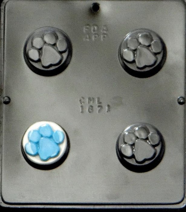 Print Cookie Chocolate Candy Mold Blue's Clues Theme 1671
