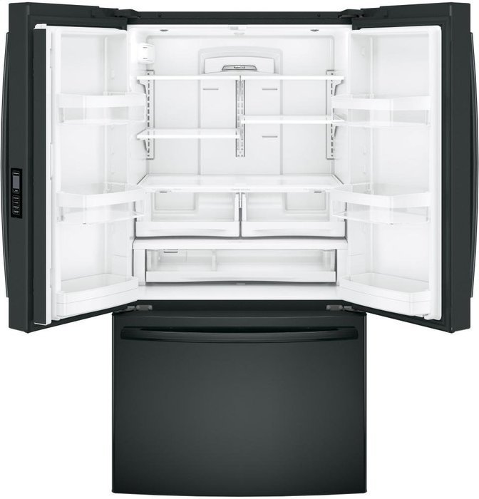 GE Black French-Door Bottom Freezer Refrigerator N12