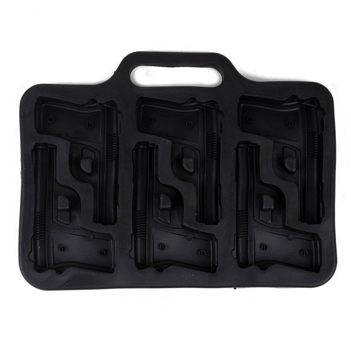 HDE Frozen 9mm Pistol Handgun Party Novelty Silicone Ice Jello Chocolate Tray Mold N4