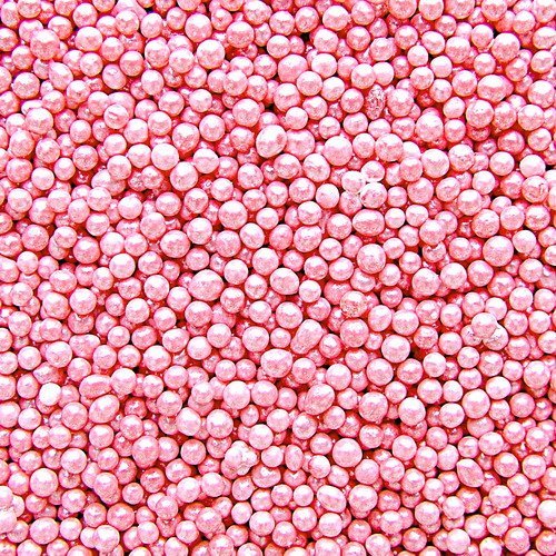 Natural Color Pearlized Pink NonPareils/ 100's & 1000's cake cupcake decorations N2