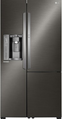 LSXS26386D 36" Freestanding Side by Side Refrigerator with 26.1 cu. ft. Capacity, in Black Stainless Steel