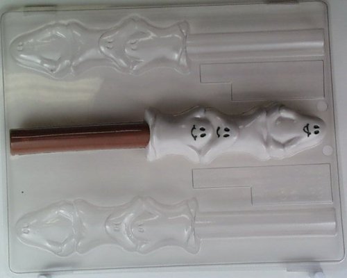 Stack of 3 cute ghosts H073 Halloween Chocolate Candy Mold