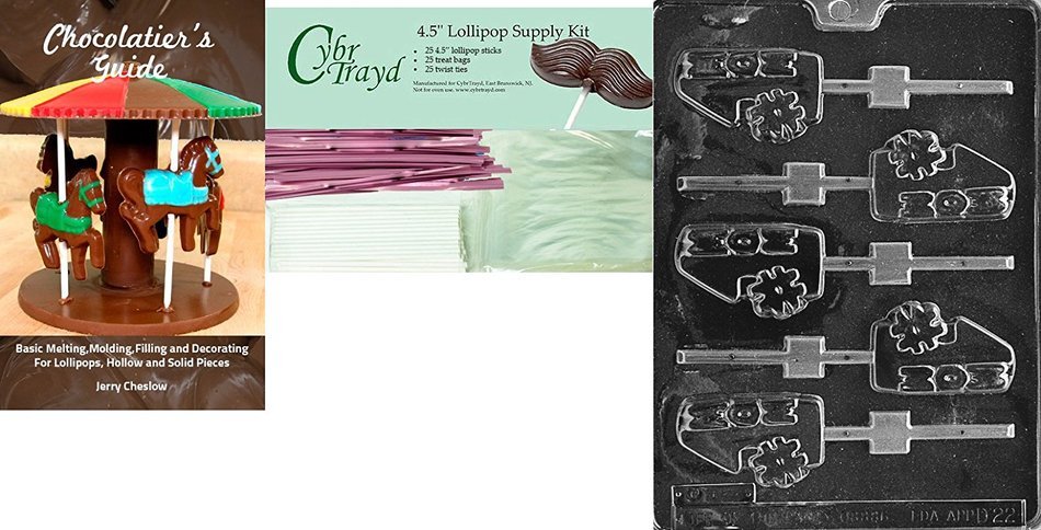 Cybrtrayd D022 Chocolate Candy Mold, No.1 Mom Lolly Dads and Moms N2