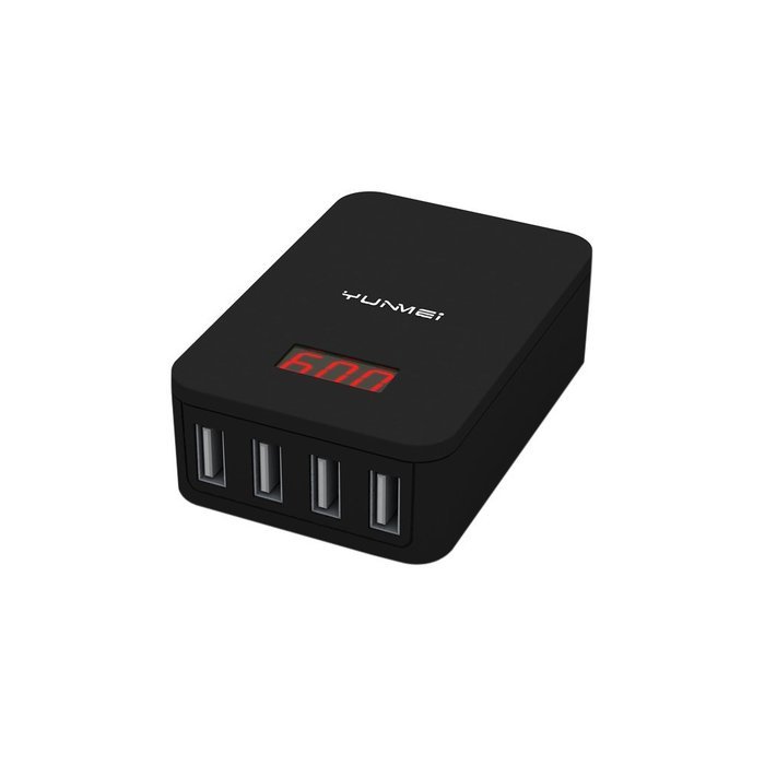 YunMei-5V&plusmn;0.25 5A&plusmn;0.2A 4-Port USB Charger Desktop Charging Charger Wall Charger-(4USB-PBL)