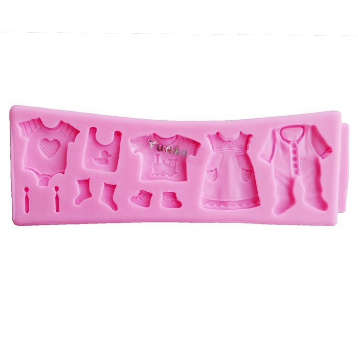 Yunko Baby Shower Clothes Hanger Cake Decorating Fondant Silicone Mold Chocolate Candy Cupcake Mold