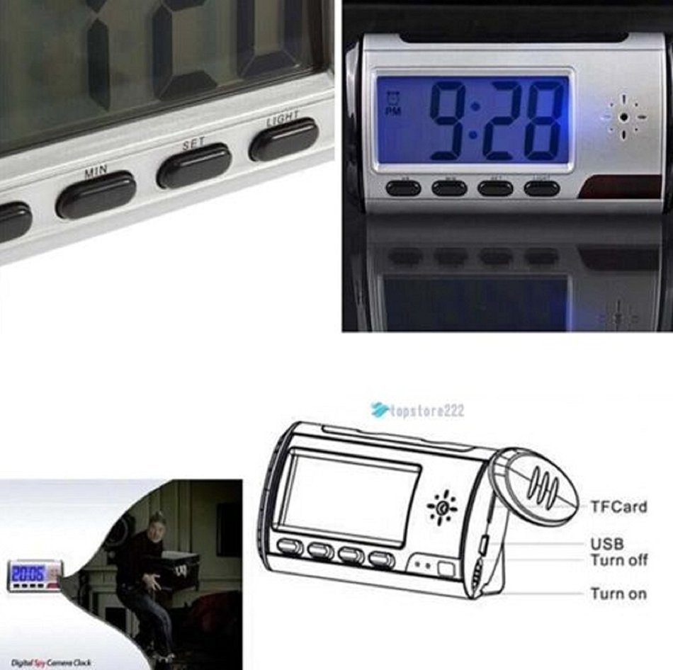 NEW! Digital HD Video DVR Alarm Clock Nanny Hidden Camera Recorder Motion Detect DVR N5
