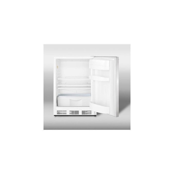 Summit FF6LSSHHADA 5.5 cu. ft. Freestanding Refrigerator with Lock, Stainless Steel Door,