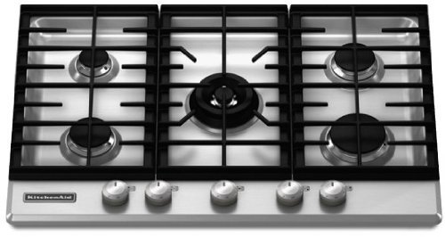 KitchenAid Architect Series II : KFGS306VSS 30 Gas Cooktop with 5 Sealed Burners - Stainless Steel