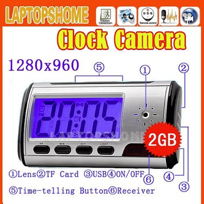 NEW! Digital HD Video DVR Alarm Clock Nanny Hidden Camera Recorder Motion Detect DVR N8