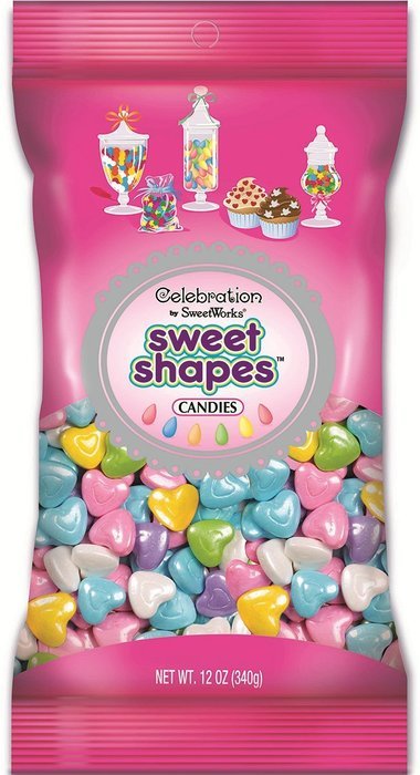 Sweetworks Celebrations Candy Sweet Shapes Bag, 12 oz, Shimmer White Doves N9