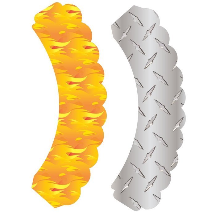 Fire Truck Flame Theme Cupcake Wrappers, Blaze, Confetti Couture Party Supplies, 36 Wraps N5