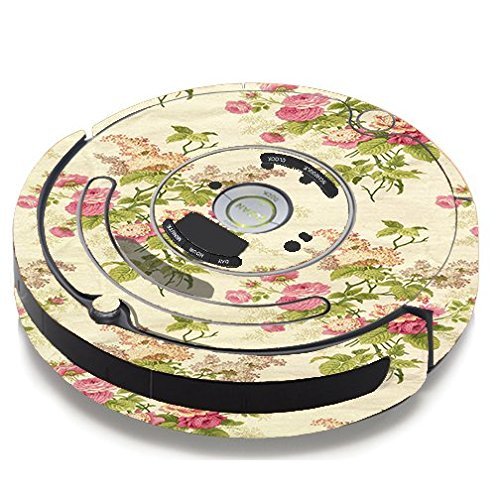 Skin Decal Vinyl Wrap For IRobot Roomba 650 655 Vacuum / Charming Flowers Trendy