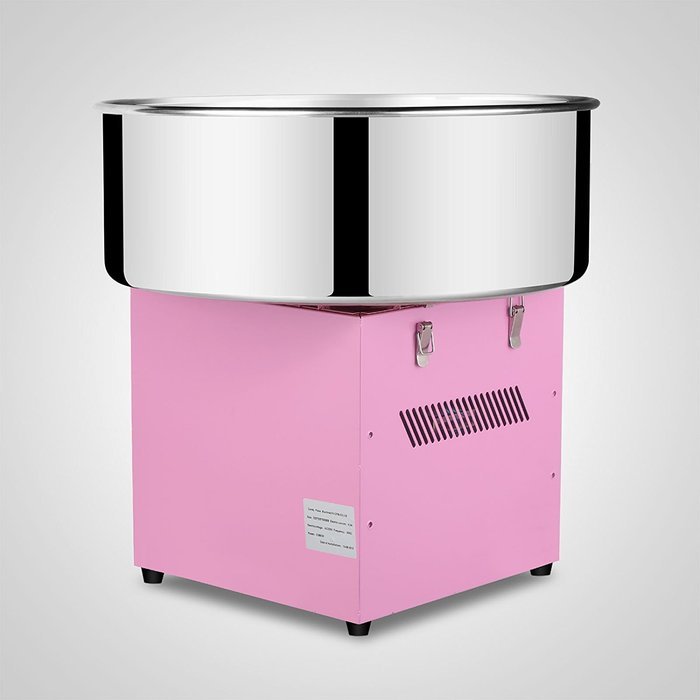 OrangeA 1030 Watts Stainless Steel Cotton Candy Machine with Cart and Cover &ndash; Pink N34