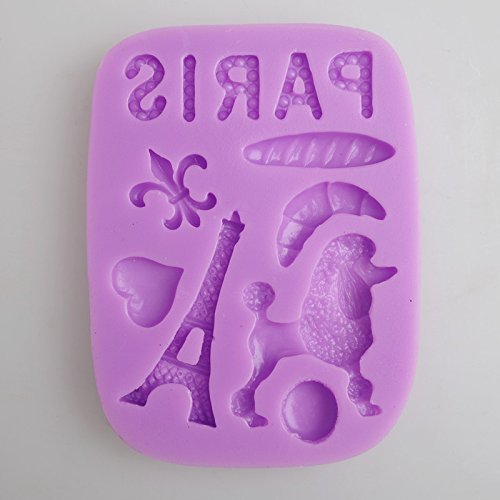 Anyana Eiffel Tower Poodle Silicone Fondant Mold Cake Decorating Pastry Gum Pastry Tool Kitchen Tool Sugar Paste...