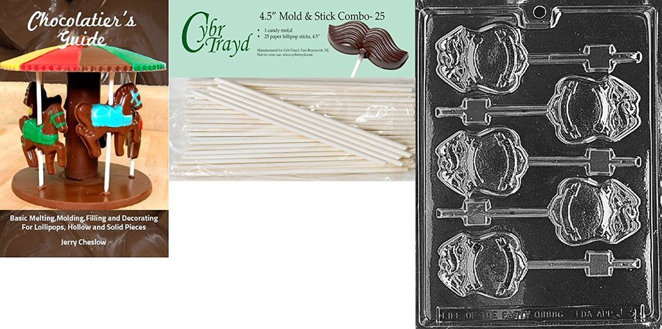 Cybrtrayd J031 Police Badge Lolly Chocolate Candy Mold with Exclusive Cybrtrayd Copyrighted Chocolate Molding... N10