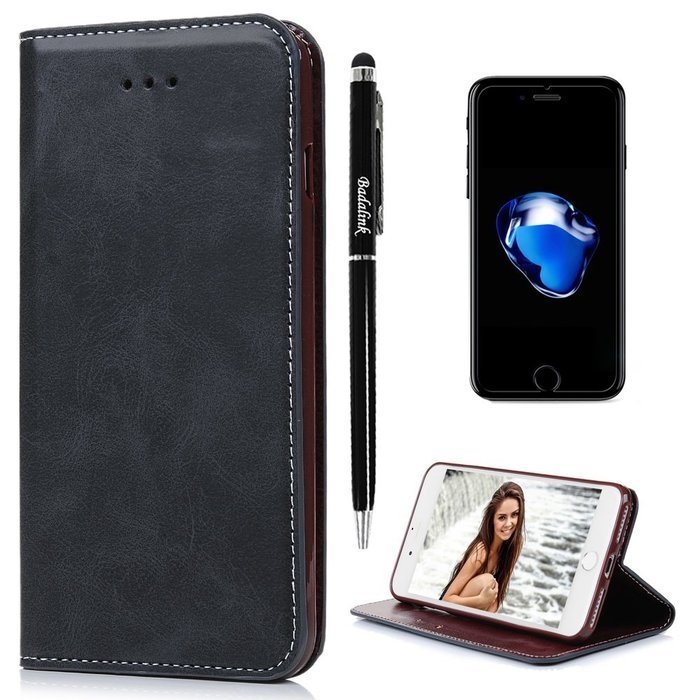 iPhone 7 Case (4.7 inch) - Book Style Wallet Stand Case Magnetic Smart Closure PU Leather Case Shockproof Soft... N9