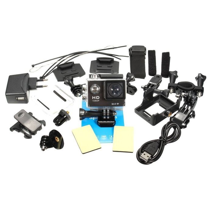 CAMTOA FHD Sports Action Camera Waterproof WIFI 12MP 1080P Action Camera with Carrying Box, Waterproof Housing... N4