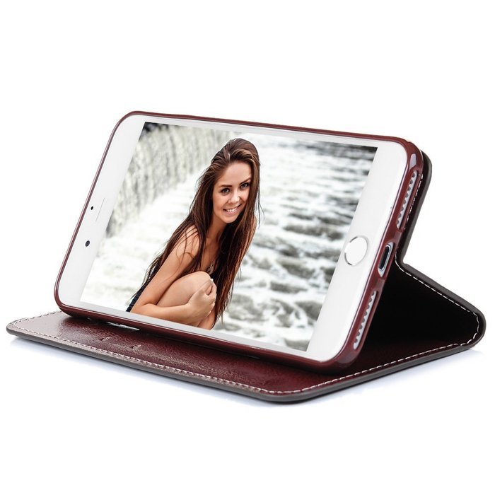 iPhone 7 Case (4.7 inch) - Book Style Wallet Stand Case Magnetic Smart Closure PU Leather Case Shockproof Soft... N21