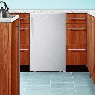 Summit FS408BLBISSTB: 20" wide built-in undercounter all-freezer, -20(degree) C capable with a lock, stainless... N4