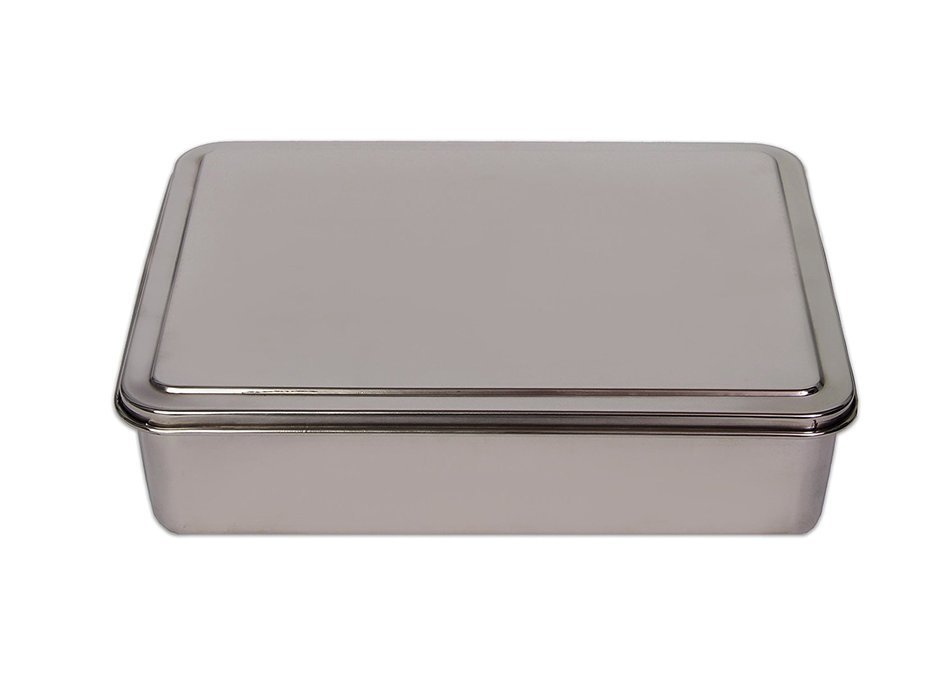 YBM HOME Stainless Steel Covered Cake Pan, Silver (Small-2401) N2