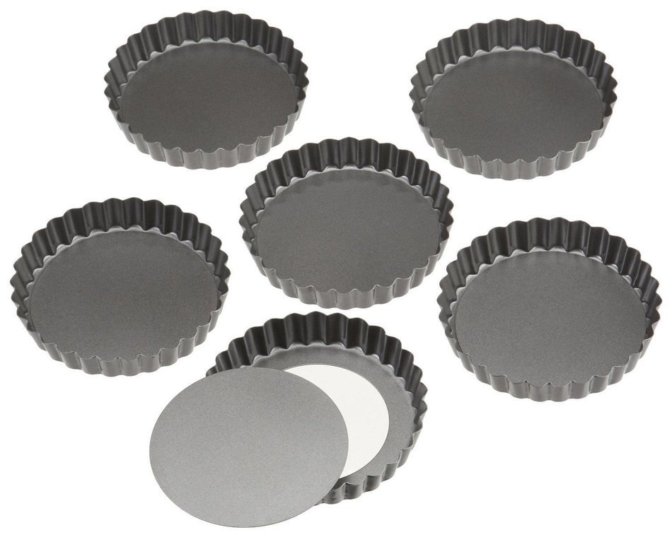 Wilton Perfect Results 4 Inch Round Tart Quiche Torte Pan Set Of 6 New 2105-6817 N2
