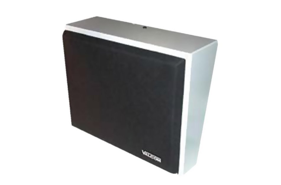 Valcom - 8in Amplified Wall Speaker, Metal, Black