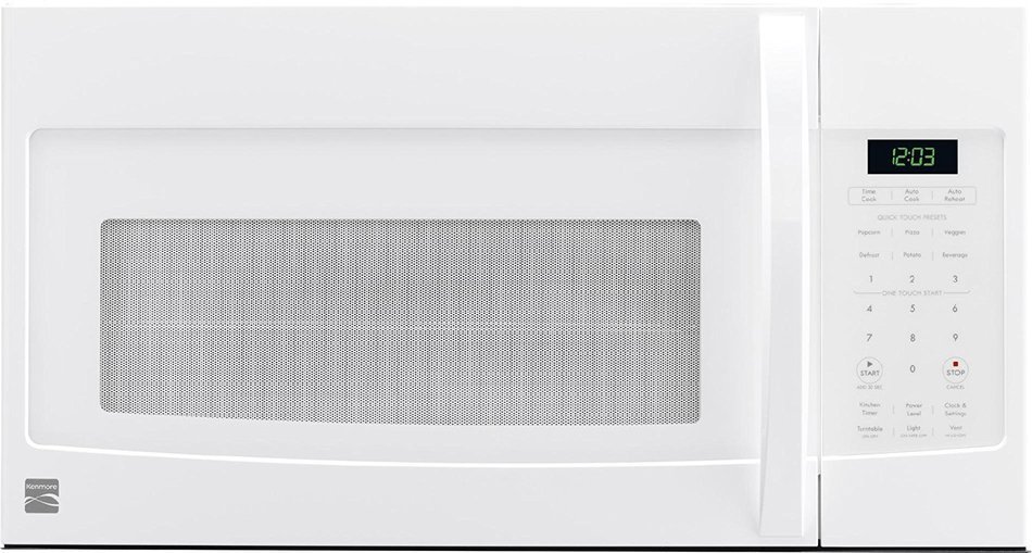 Kenmore 80322White Over-the-Range Microwave (1.6 Cu Ft, 1000 Watts) N2