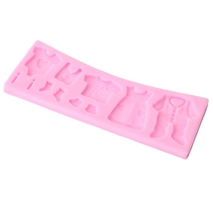 Baby Shower Clothes Hanger Cake Decorating Fondant Silicone Mold Chocolate Candy Cupcake Mold N3