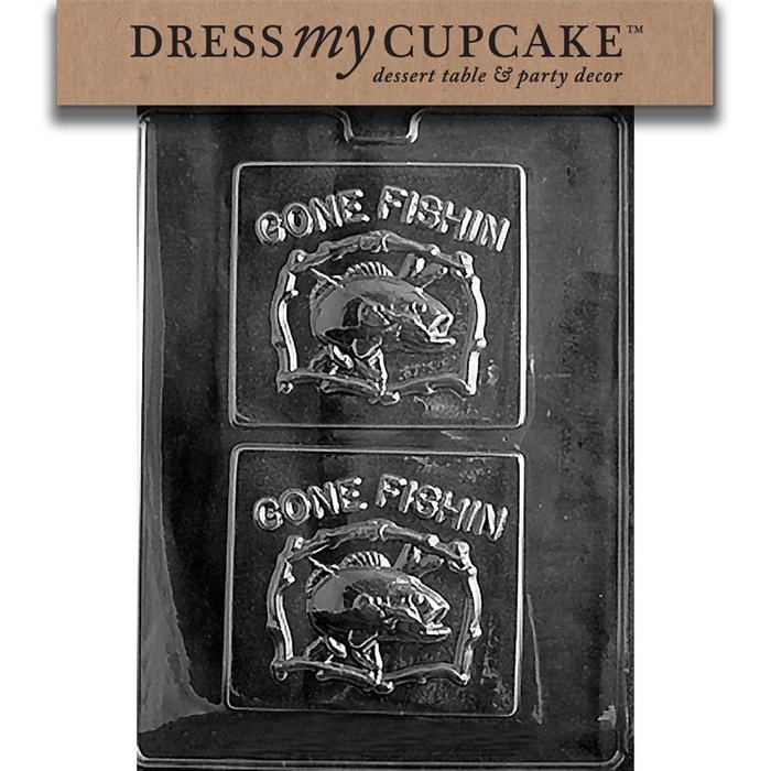 Dress My Cupcake DMCS094 Chocolate Candy Mold, Gone Fishing' Zodiac
