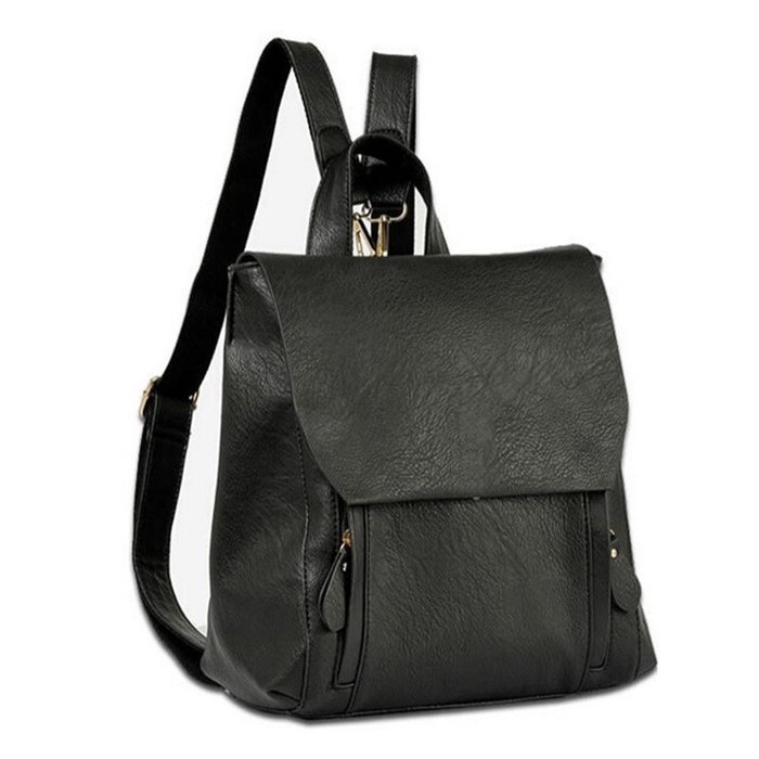 TR.OD Preppy Look Women FUAX Leather Backpack Messenger Bags