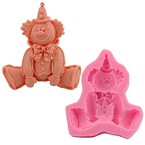 Let'S Diy Clown Pattern Fondant Silicone Mold Cake Decoration Bakeware Cooking Tools N3