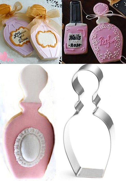 JOMTOP Perfume Bottle Cake Fondant Mold Cookie Biscuit Cutter Baking Tool N2