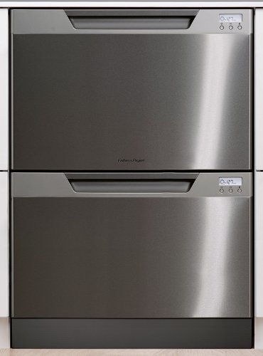 Fisher & Paykel : DD24DCX6 Semi-Integrated Double DishDrawer - Stainless Steel with LCD Display