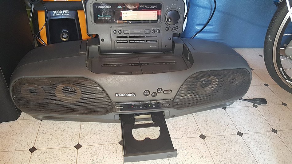 Panasonic RX-DT707 Bi-AMP 4-DRIVE COBRA TOP MOTORIZED CONTROL /CD/DOUBLE CASSETTE/AM-FM TUNER N3