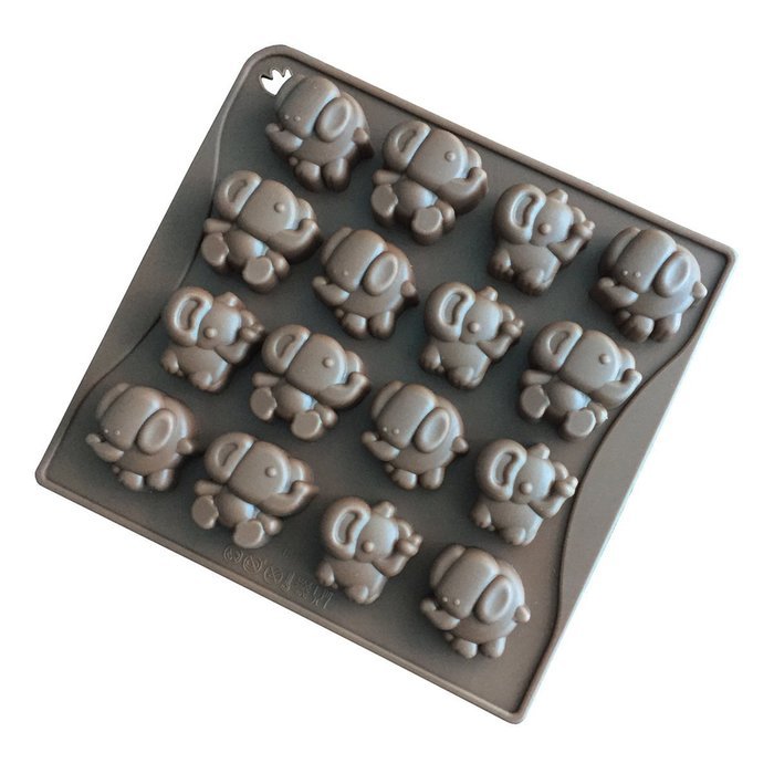 Always Your Chef 16-Cavity Candy Molds Chocolate Molds Small Elephant Shaped, Random Colors