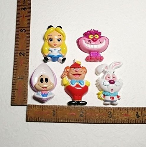 Silicone Molds Alice In Wonderland Theme Set Moulds - Cake Topper Fimo Clay Soap N5