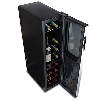 Wine Enthusiast Silent 18-Bottle Dual-Zone Slimline Wine Refrigerator in Black Model#272 03 18 05 N2