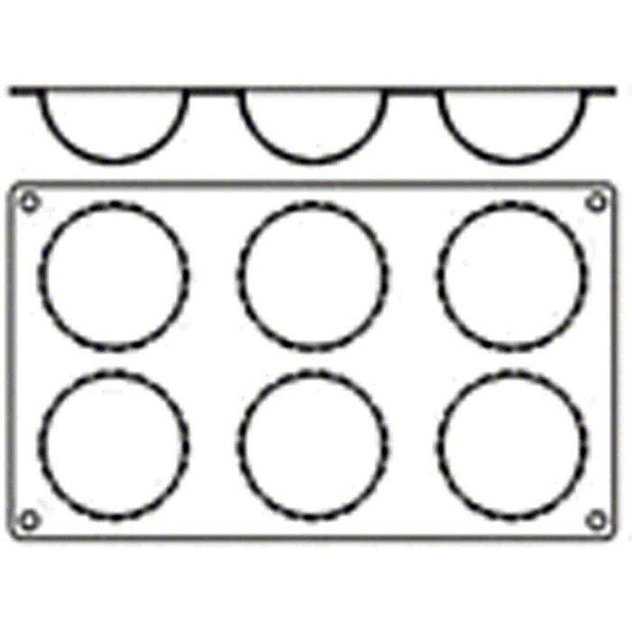 Matfer Bourgeat Silicone Gastroflex Half Round Mold 257904 N2
