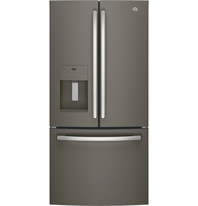 GE GFE24JMKES 33" Energy Star Qualified French-Door Refrigerator with 23.8 Cu. Ft. Capacity, in Slate