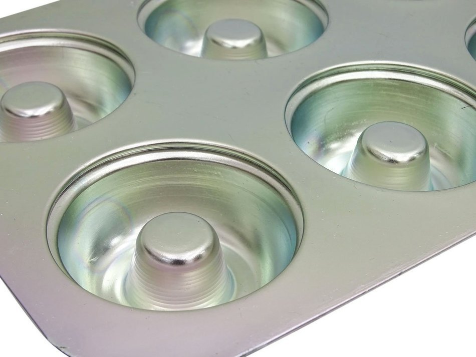 6 Cavaity Donut Aluminum Pan Cake Jelly Mold Bakeware Oven Muffin Tray Mould N3