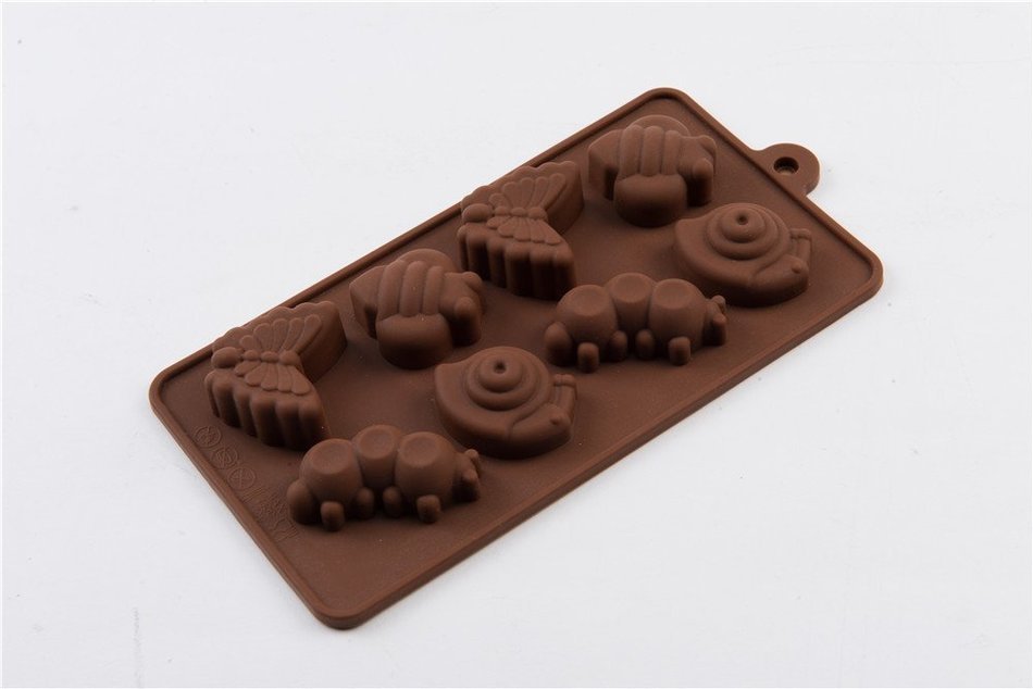 8 Cavity Insect Cake Mold Food Grade Baking Mold Butterfly Bee N3