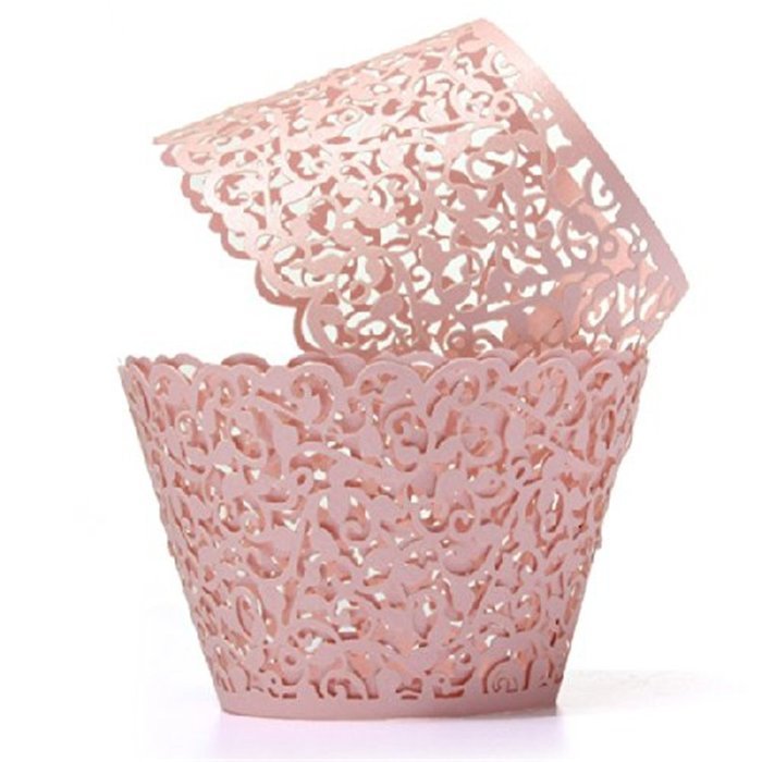 BALORAY Filigree Little Vine Lace Laser Cut Cupcake Wrapper Liner Baking Cup Muffin Case Trays Wedding Birthday... N9