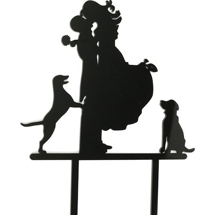 Black Funny Bridal Cake Topper N2