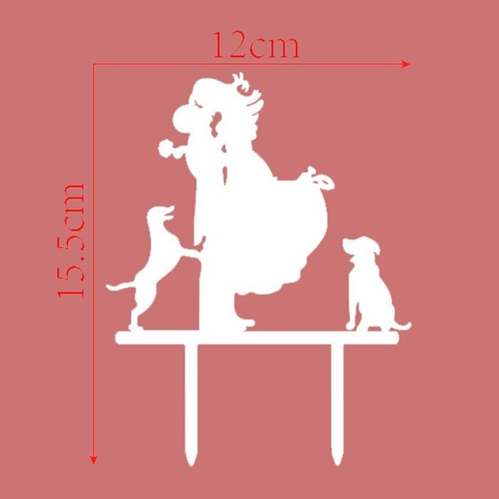 Black Funny Bridal Cake Topper N3
