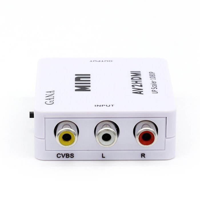 GANA Full HD RCA/AV 3RCA CVBS Composite Video Female AV to HDMI Converter Box Adapter Supports PAL NTSC with Powered... N4