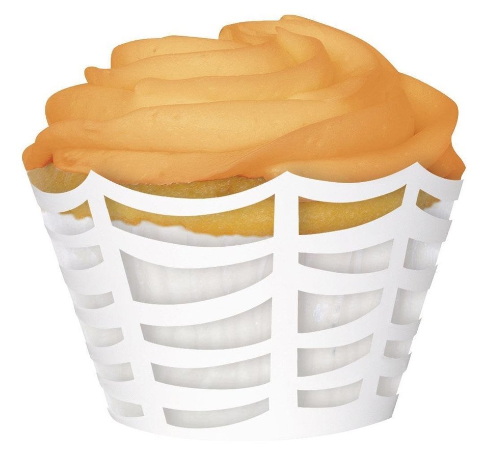 Die Cut White Spider Web Halloween Cupcake Wrappers, 12ct N2