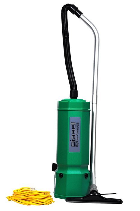 Bissell BigGreen Commercial BG1001 High Filtration Backpack Vacuum, 1375W, 25.5" Height, 10 qt Capacity, Red N4